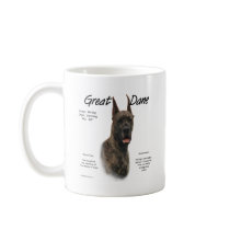Great Dane (brindle) History Design mugs by GreyWolfCreation Great Dane (brindle) History Design mugs