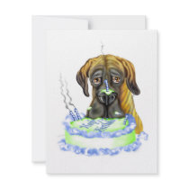 Great Dane Brindle UC Birthday Cake invitations by DanesRUs Great Dane Brindle UC Birthday Cake invitations