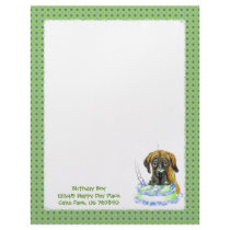 Great Dane Brindle UC Birthday Cake letterhead by DanesRUs Great Dane Brindle UC Birthday Cake letterhead