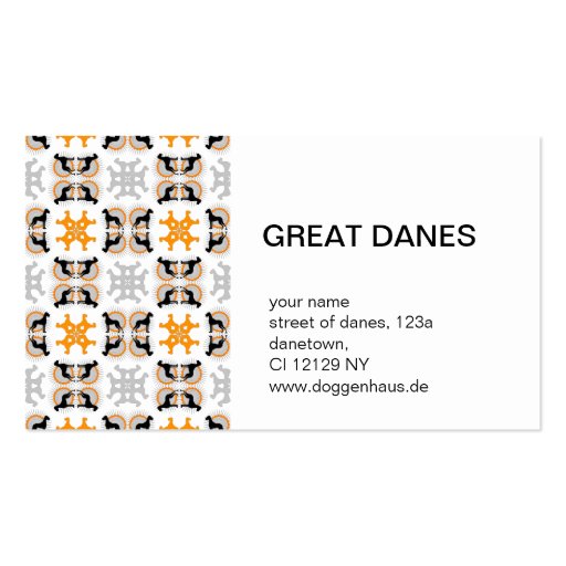 Great Dane Cards Business Card (back side)