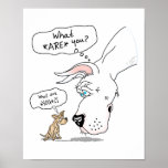 Great Dane & Chihuahua White posters