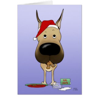 Great Dane Christmas Greeting Card