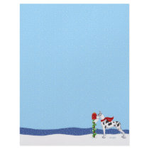 Great Dane Christmas Mail Harlequin Letterhead Design