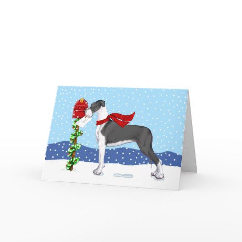 Great Dane Christmas Mail Mantle UC card