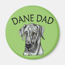 Great Dane Dad Black UC magnets