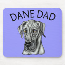 Great Dane Dad Black UC mousepads