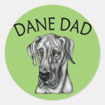 Great Dane Dad Black UC stickers