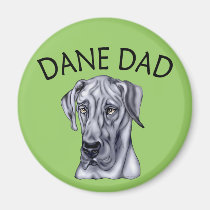 Great Dane Dad Blue UC magnets