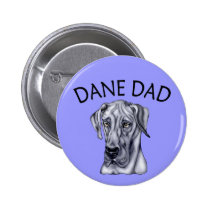 Great Dane Dad Blue UC buttons