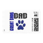 GREAT DANE DAD Paw Print 2 postage