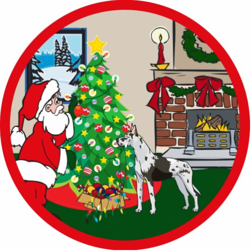 great dane deck the halls photo sculptures