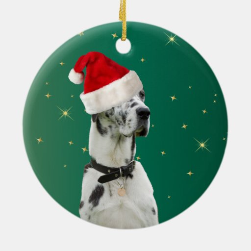 great dane dog christmas holiday ornament green great dane dog christmas holiday ornament green