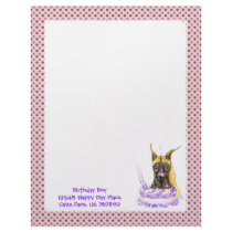 Great Dane Fawn Birthday Cake letterhead by DanesRUs Great Dane Fawn Birthday Cake letterhead