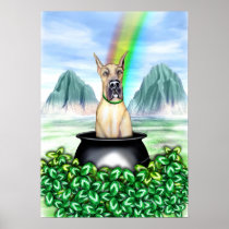 Great Dane Fawn Pot O Gold posters