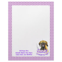 Great Dane Fawn UC Birthday Cake letterhead by DanesRUs Great Dane Fawn UC Birthday Cake letterhead