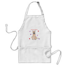 Great Dane Furry Valentine Apron