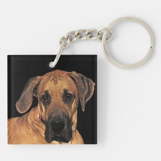 Great Dane Gentle Giant Keychain