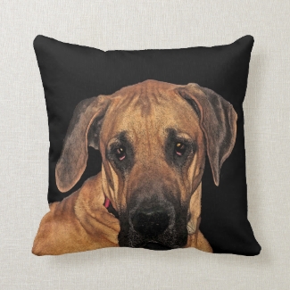 Great Dane Gentle Giant Throw Pillow