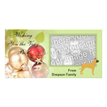 Great Dane - Green Leaf Design Photo Cards