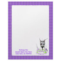 Great Dane Harlequin Birthday Cake letterhead by DanesRUs Great Dane Harlequin Birthday Cake letterhead