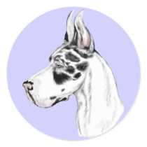 Deutsche Dogge Harlequin Feminine sticker