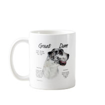 Great Dane (harlequin) History Design mugs by GreyWolfCreation Great Dane (harlequin) History Design mugs