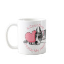 Great Dane Holds Heart MerleB mugs