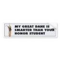 Great Dane honor bumpersticker