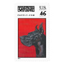 Great Dane in acrylic postage by pencilpetportraits Great Dane in acrylic postage