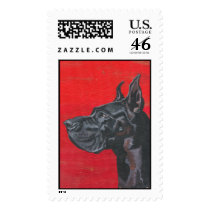 Great Dane in acrylic Postage Stamps