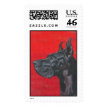 Great Dane in acrylic Postage Stamps