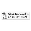 Great Dane is smarter bumper sticker bumper stickers by ToforgiveisCanine Great Dane is smarter bumper sticker bumper stickers