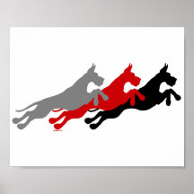 Great Dane Jumper Multi Color Poster