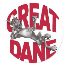 Great Dane Laid Back Black Sticker