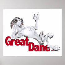 Great Dane Laid Back Harlequin UC posters