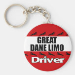Great Dane Limo Driver Key Chains