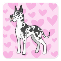 Great Dane Love (cropped) Sticker