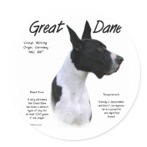 Great Dane (mantle) History Design stickers by GreyWolfCreation Great Dane (mantle) History Design stickers