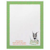 Great Dane Merle Birthday Cake letterhead by DanesRUs Great Dane Merle Birthday Cake letterhead