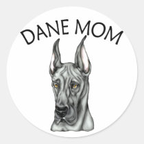 Great Dane Mom Black stickers