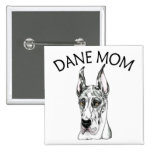 Great Dane Mom Harlequin Buttons