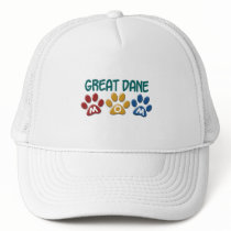GREAT DANE Mom Paw Print 1 hats by poochloverstuff GREAT DANE Mom Paw Print 1 hats