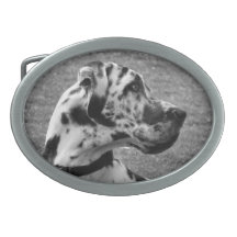 GREAT DANE OVAL BELT BUCKLES
