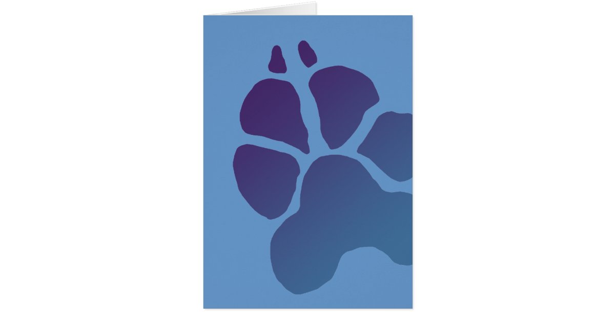 Great Dane Paw Print Greeting Card Zazzle