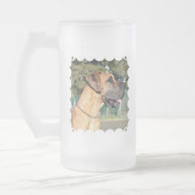 Great Dane Photo Frosted Beer Mug