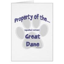 Great Dane Property Greeting Cards