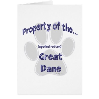 Great Dane Property Greeting Cards by GreyWolfCreation