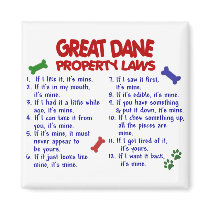 GREAT DANE Property Laws 2 magnets by poochloverstuff GREAT DANE Property Laws 2 magnets