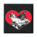 Great Dane Puppy Love magnets