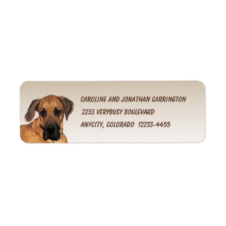 Great Dane Return Address Label